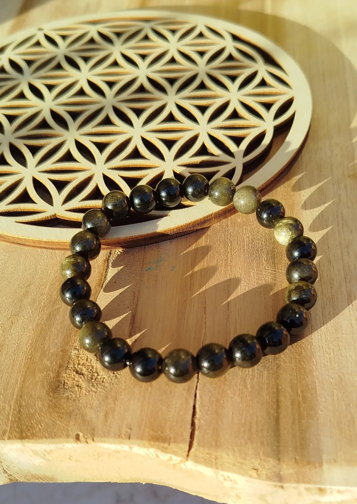 Bracelet en Obsidienne dorée – Image 3