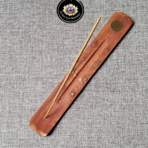 Porte-Encens en Bois de Manguier | Fleur de Vie (25 cm)